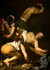 Caravaggio Szent Péter keresztre feszítése Poszter 40x50cm festmény művészet #495