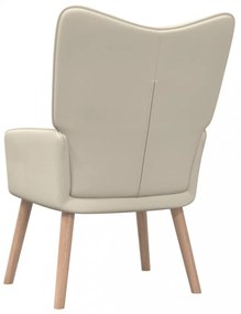 krémszínű szövet pihenőfotel