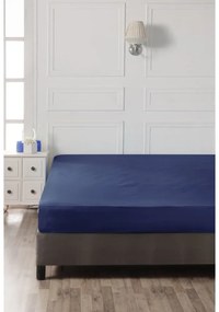 Sötétkék gumis pamut lepedő 140x200 cm – Mijolnir