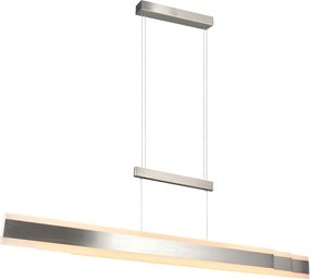 Matt ezüstszínű LED függőlámpa fém búrával Arcola – Trio