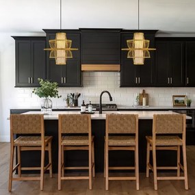 Immax 08254L - Csillár zsinóron PINCHOS 1xE27/40W/230V átm. 45 cm bambusz