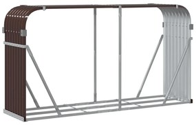 vidaXL barna horganyzott acél rönktartó 180x45x100 cm