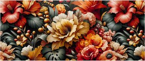 Kép - Narancs-vörös virágok (120x50 cm)
