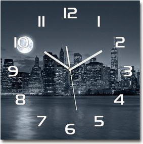 Üveg falióra, nagy New York éjszaka 60x60