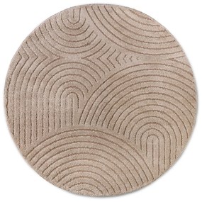 Szürkésbarna kerek szőnyeg ø 200 cm Panglao New York Taupe – Elle Decoration