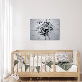 3D absztrakciós kép (üvegen) (70x50 cm)