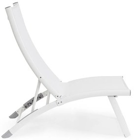 Fehér fém kerti napozóágy Taylor – Bizzotto