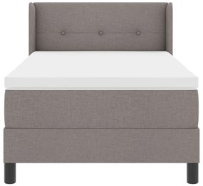 boxspring ágy matraccal - Taupe, 80x200 cm, szövet