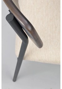 Krémszínű-sötétbarna étkezőszék szett 2 db-os Maymont – Rowico