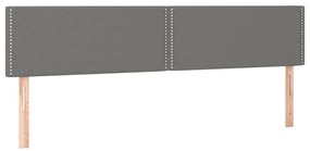 sötétszürke szövet LED-es fejtámla 160x5x78/88 cm
