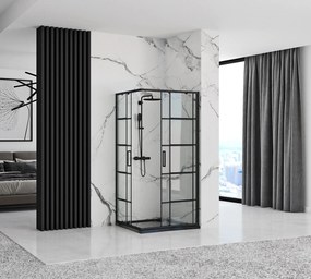 Rea Concept, zuhanykabin 80x100 cm + fehér Savoy zuhanytálca, KPL-K1005