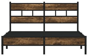 sonoma tölgy színű fejtámlás ágykeret matrac nélkül 150x200 cm