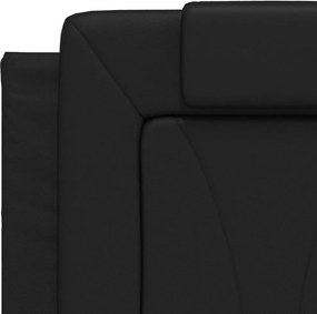 fekete műbőr fejtámla párna Viana 120 cm