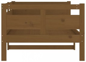 mézbarna tömör fenyőfa kanapéágy 90 x 190 cm