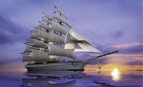 Fotótapéta Vitorlás naplemente tengeri kaland vinil 208x146 +ragasztó