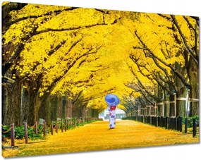 Vászonkép 100x70 Japán kimonó Ősz