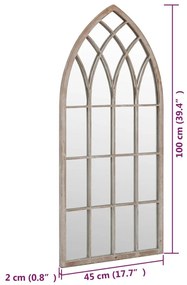 homokszínű vastükör beltéri használatra 100 x 45 cm