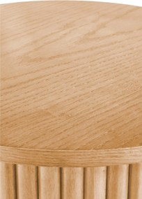 Tamis kerek dohányzóasztal 80 cm - natúr