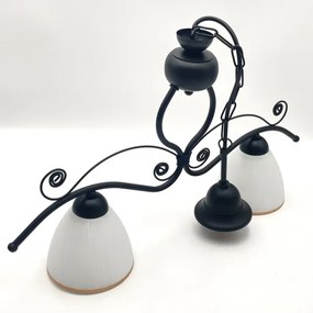 Csillár láncon RETRO 2xE27/60W/230V matt fekete