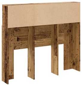 antik fa színű szerelt fa áthidalószekrény 120 x 19 x 103,5 cm