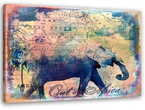 Gario Vászonkép Elefánt kiránduláson - Andrea Haase Méret: 60 x 40 cm