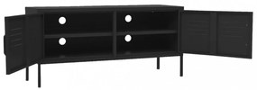 fekete acél TV-szekrény 105 x 35 x 50 cm