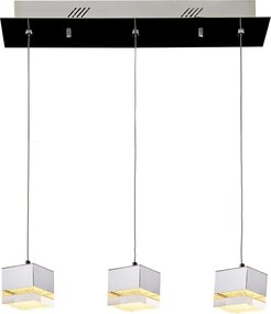 Italux modern LED függeszték seth króm átlátszó itxmd14009016-3a
