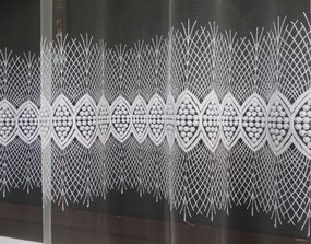 Mg Függöny Ismeja háló hímzés villanófény Fehér 400x250