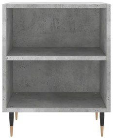2 db betonszürke szerelt fa éjjeliszekrény 40x30x50 cm
