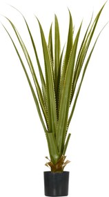 HOMCOM Mesterséges Agave Növény Cserépben, Magasság 90 cm, 16 Levél, Beltéri és Kültéri, Valósághű | Aosom