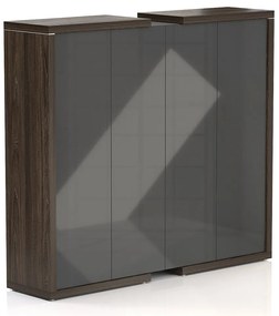 Lineart magas szekrény 211,2 x 50 x 187,6 cm, sötét szil / antracit