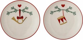 Bloomingville Christmas Yule Karácsonyi Desszert Tányér 16 cm 2 db-os szett