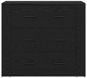 Fekete Tölgy Magas Szekrény 80x33x150 cm Szerelt Fa