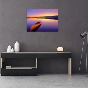 Üveg kép - Kajak a tavon (70x50 cm)