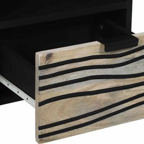 TV Szekrény fiókkal Fehér 70 x 33 x 46 cm tömör mangófa