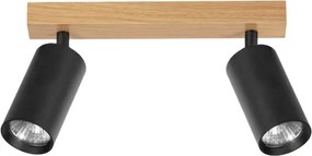 Brilagi - Spotlámpa SELE 2xGU10/30W/230V fekete/tölgy dekor