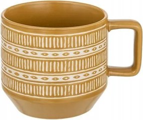 Mosquito bögre sárga 380ml mintás az egész bögrén