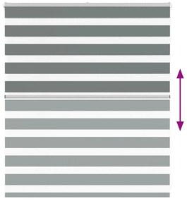 zebrafüggönnyel sötét szürke szövetszélesség 120,9cm poliészter