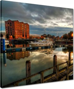 Vászonkép 40x40 Csónak a kikötőben