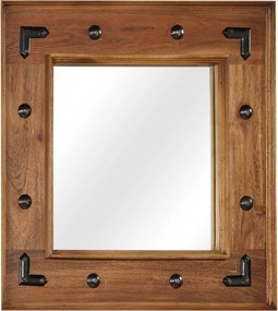 vidaXL tömör akácfa keretű tükör 50 x 50 cm