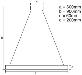LED állítható fényerejű csillár kábellel LED/85W/230V 3000-6500K + DO