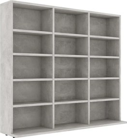 vidaXL betonszürke forgácslap CD-tartó szekrény 100 x 23 x 89,5 cm