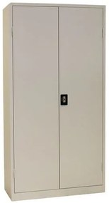 Manutan Expert 2000 magas irattartó fém szekrény, 195 x 100 x 45 cm, fehér/fehér