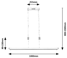 Rabalux 72011 - TEMPERIUS LED/24W/230V RGB dimmelhető függeszték távirányítóval