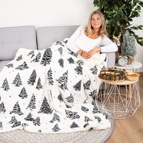 4Home Frosted Trees gyapjú hatású pléd, 150 x 200 cm