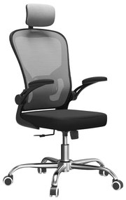 Forgó irodai szék, Dory, szövet, 64x123x54 cm, szürke