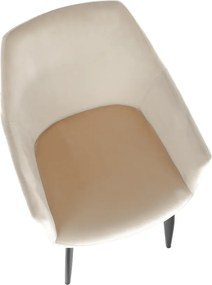 Szék, szövet bézs/fekete lábak, ODOVEL