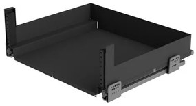 Konyhai fémrács, 500mm, 220mm magas fiók, frontrögzítéssel, antracit, teljes kihúzás, csillapított záródás, 30kg teherbírás, SIGE Green 116