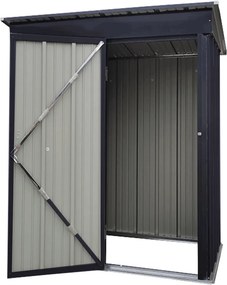 Pléh kerti szerszámos ház, antracit/fehér, 1,6x0,9 m, NELON