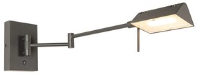 Design fali lámpa fekete, beépített LED-del, dimmerrel - Notia